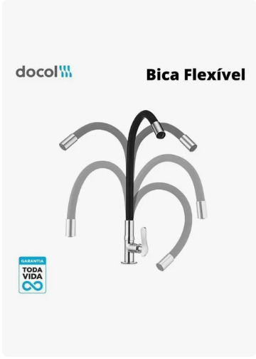 TORNEIRA TOP FLEX BANCADA PRETO 5301 C-66 1/4V 